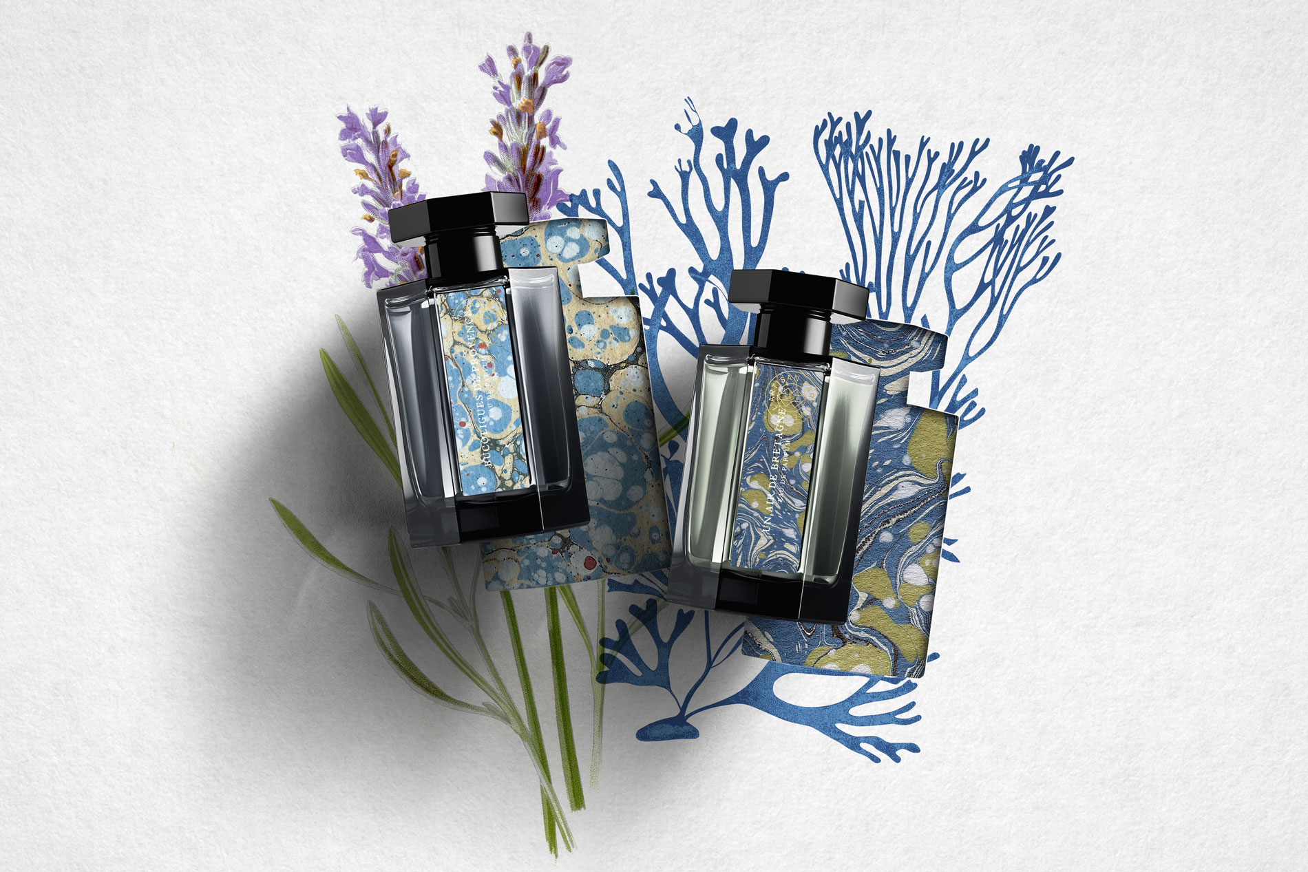 Les Paysages fragrance label design