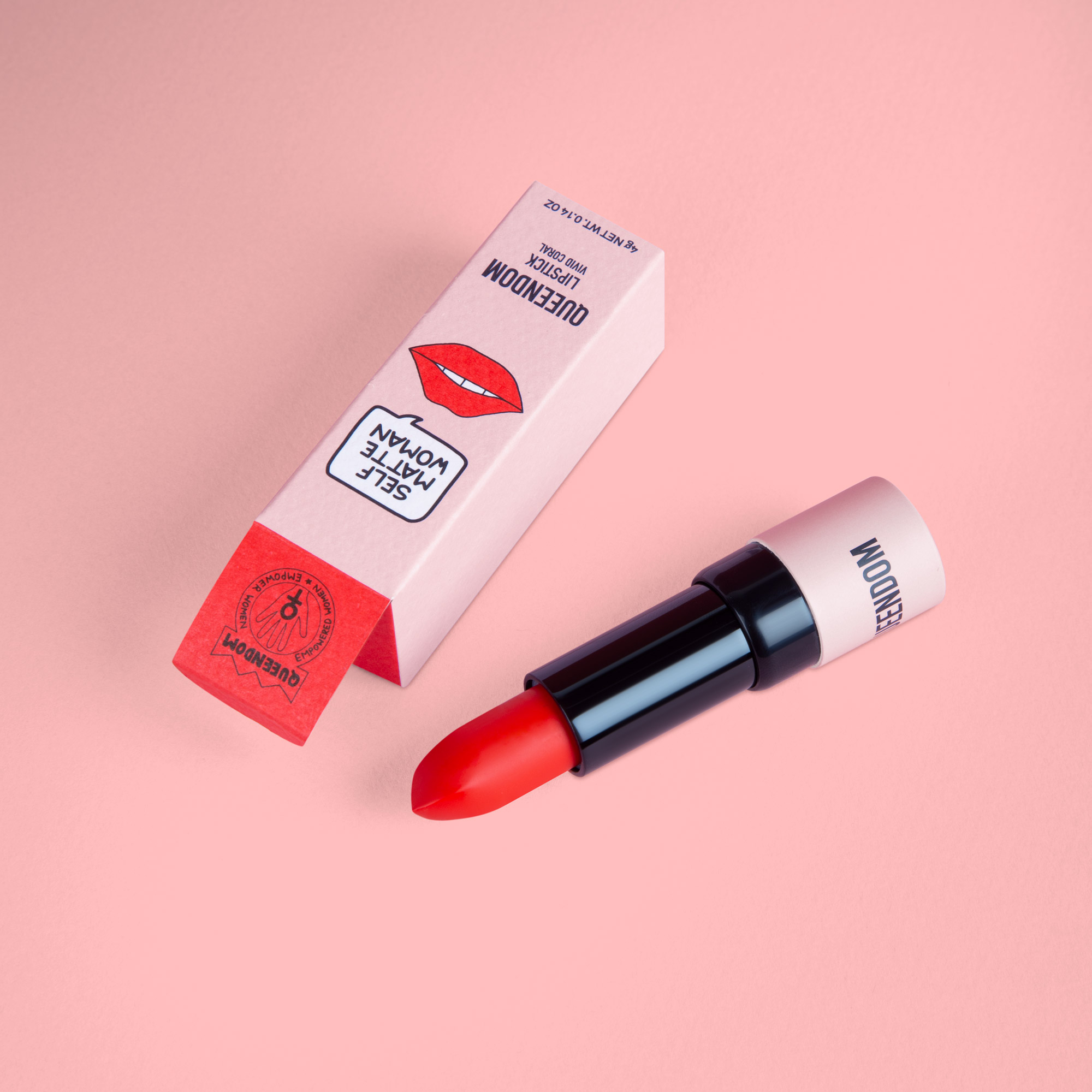 Queendom lipstick packaging design